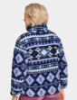 Half Zip Print Fleece Top - Blue