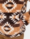 Half Zip Print Fleece Top - Caramel
