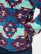 Half Zip Print Fleece Top - Teal
