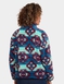 Half Zip Print Fleece Top - Teal