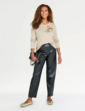 Bow Design Top - Natural