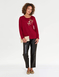 Bow Design Top - Wine