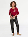 Bow Design Top - Wine