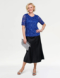 Luxury Sequin Lace Top - Cobalt