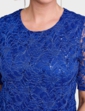 Luxury Sequin Lace Top - Cobalt