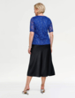 Luxury Sequin Lace Top - Cobalt