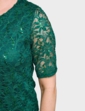 Luxury Sequin Lace Top - Emerald