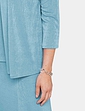 Slinky Mock 2 in 1 Top and Necklace - Duck Egg