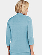 Slinky Mock 2 in 1 Top and Necklace - Duck Egg