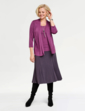 Slinky Mock 2 in 1 Top and Necklace - Grape