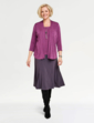 Slinky Mock 2 in 1 Top and Necklace - Grape