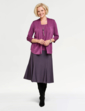 Slinky Mock 2 in 1 Top and Necklace - Grape