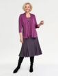 Slinky Mock 2 in 1 Top and Necklace - Grape