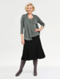 Slinky Mock 2 in 1 Top and Necklace - Olive