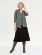 Slinky Mock 2 in 1 Top and Necklace - Olive
