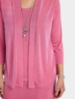 Slinky Mock 2 in 1 Top and Necklace - Rose