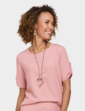 Crinkle Top and Necklace - Pink
