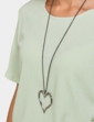 Crinkle Top and Necklace - Soft Green