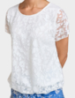 Bubble Hem Burnout Top - Ivory