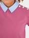 Mock Shirt Top - Dusky Rose