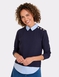 Mock Shirt Top - Navy