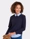 Mock Shirt Top - Navy