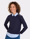 Mock Shirt Top - Navy