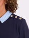 Mock Shirt Top - Navy