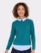 Mock Shirt Top - Teal