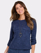 Warm Handle Top and Necklace Set - Blue