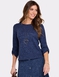 Warm Handle Top and Necklace Set - Blue