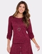 Warm Handle Top and Necklace Set - Wine