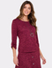 Warm Handle Top and Necklace Set - Wine