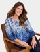 Warm Handle Print Top - Blue
