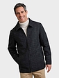 Aldon Wool Blend Check Jacket - Charcoal