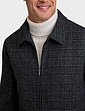 Aldon Wool Blend Check Jacket - Charcoal