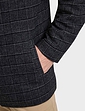 Aldon Wool Blend Check Jacket - Charcoal