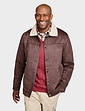 Pegasus Sherpa Lined Faux Suede Jacket - Brown