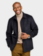 Pegasus Wool Blend Jacket - Navy