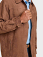 Pegasus Faux Suede Jacket - Tan