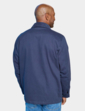 Pegasus Zip Cotton Jacket With Cord Collar - Navy