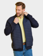 Pegasus Quilted Knitted Jacket - Navy