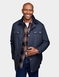 Pegasus Fleece Lined Showerproof Wax Look Barn Jacket - Navy