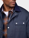 Pegasus Fleece Lined Showerproof Wax Look Barn Jacket - Navy