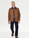 Pegasus Sherpa Lined Canvas Jacket with Cord Collar - Brown