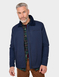 Pegasus Sherpa Lined Canvas Jacket with Cord Collar - Navy