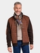 Pegasus Fleece Lined Faux Suede Jacket - Brown