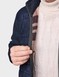 Pegasus Fleece Lined Faux Suede Jacket - Navy