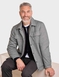 Pegasus Tweed Look Sherpa Lined Jacket - Charcoal
