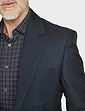 Single Breasted Oxford Blazer - Navy